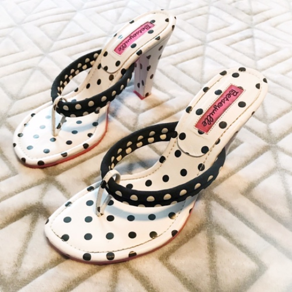 Betsey Johnson polka dot sandals